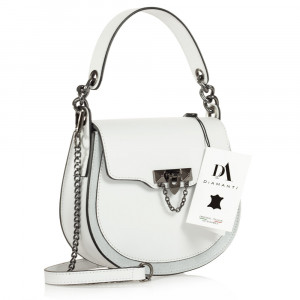 Geanta dama din piele naturala DiAmanti Marchesa Bianco